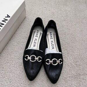Anne Klein Memory Foam Black Flats/loafers Size 7 NIB
